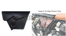 Royal Enfield GT Continental and Interceptor 650 Side Panel Bag Black Genuine Leather - SPAREZO